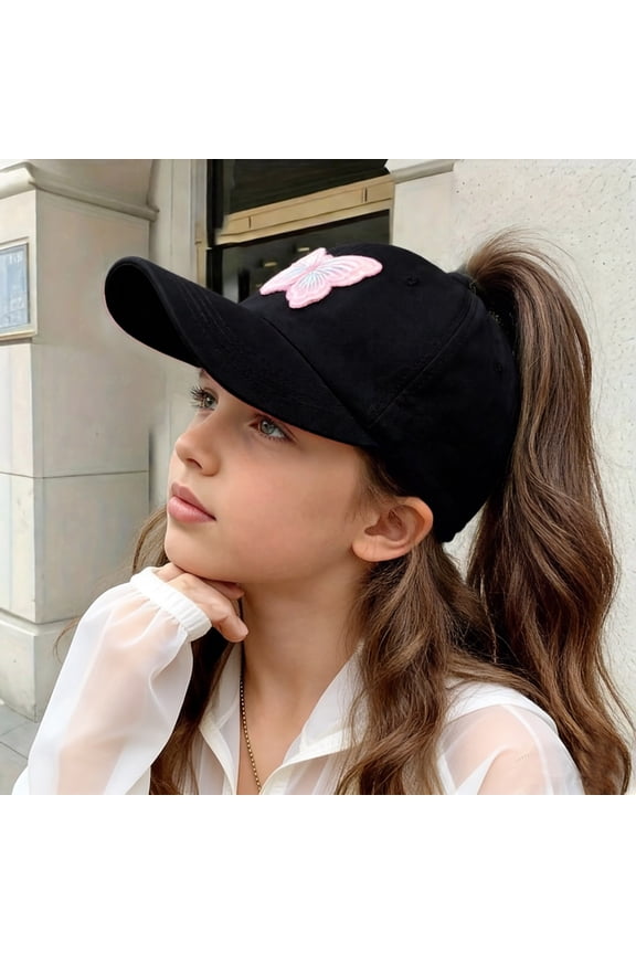 Baseball Cap for Girls Lightweight Cute Print Sun Protection Hat Sun Cap Adjustable Summer Breathable Visor Cap Hiking Travel 2-10 Years