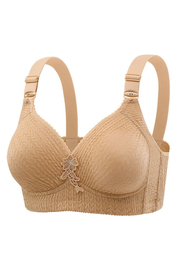 Bras for Women Underwire Padded No Underwire Plus Size Full Coverage Bra Wireless Push Up Bras Full Coverage Comfortable Everyday Bra Seamless Comfort Bralette Plus Size Everyday Bra