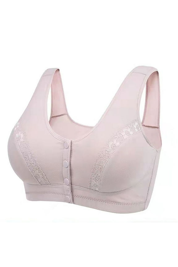 Bras for Older Women Front Closure Full Coverage Breathable No Underwire Comfort Summer Underwear Everyday Bralettes Brassieres Para Mujer