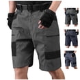 thumbnail image 1 of Mceream Cargo Pants for Men Relaxed Fit Loose Fit Casual Shorts Drawstring Elastic Waist Outdoor Hiking Shorts with Multi Pockets High Rise Workout Gym Running Shorts Green M, 1 of 7