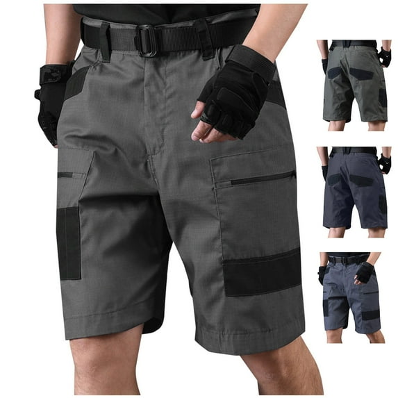 Mceream Cargo Pants for Men Relaxed Fit Loose Fit Casual Shorts Drawstring Elastic Waist Outdoor Hiking Shorts with Multi Pockets High Rise Workout Gym Running Shorts Green M