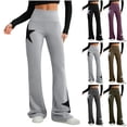 thumbnail image 1 of Mceream Flare Leggings for Women Plus Size High Waisted Y2K Yoga Pant Casual Sweatpants Streetwear Bell Bottoms for Golf, Athletic, Lounge, Travel, Work Gray S, 1 of 9