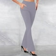 thumbnail image 1 of Mceream Flare Leggings for Women with Pockets Business Casual Stretchy Dress Pants High Waisted Bootcut Pull On Office Work Slacks Slim Fit Suit Pants Gray S, 1 of 6