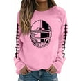 thumbnail image 1 of Mceream Game Day Sweatshirt Women Football Funny Graphic Shirt Knit Game Day Pullover Tops Casual Long Sleeve Football Season Shirt Pink S, 1 of 4