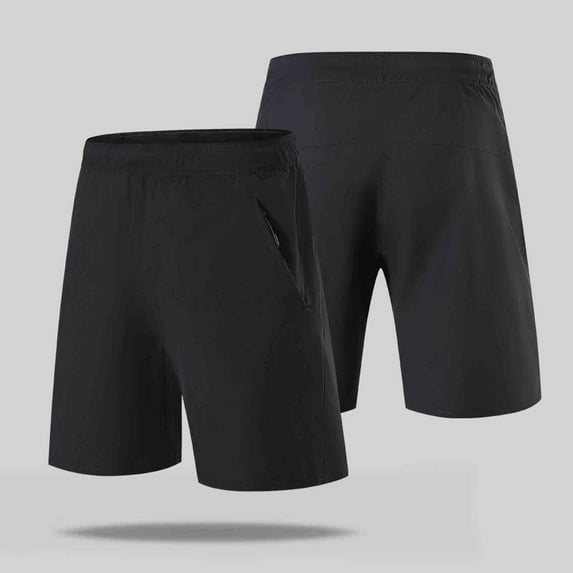 Mceream Gym Shorts Men Workout Cotton Athletic Shorts with Pockets Elastic Waistband Quick Dry Activewear Shorts Casual Activewear Black XL