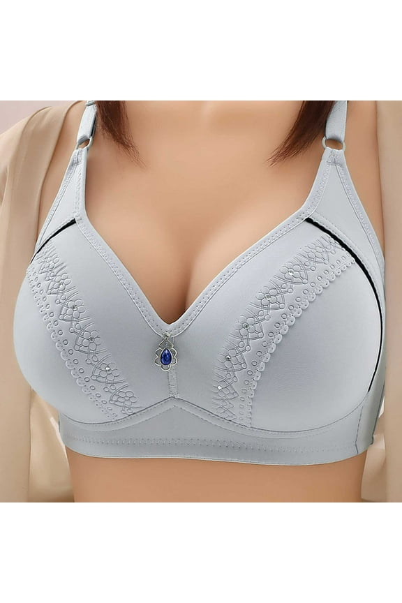 High Impact Sports Bras for Women Adjustable Straps Wireless Push Up Bra Front Closure No Underwire Bra Breathable Lift Up Bra Breathable Wireless Comfort Liftup Bra Plus Size Everyday Bra