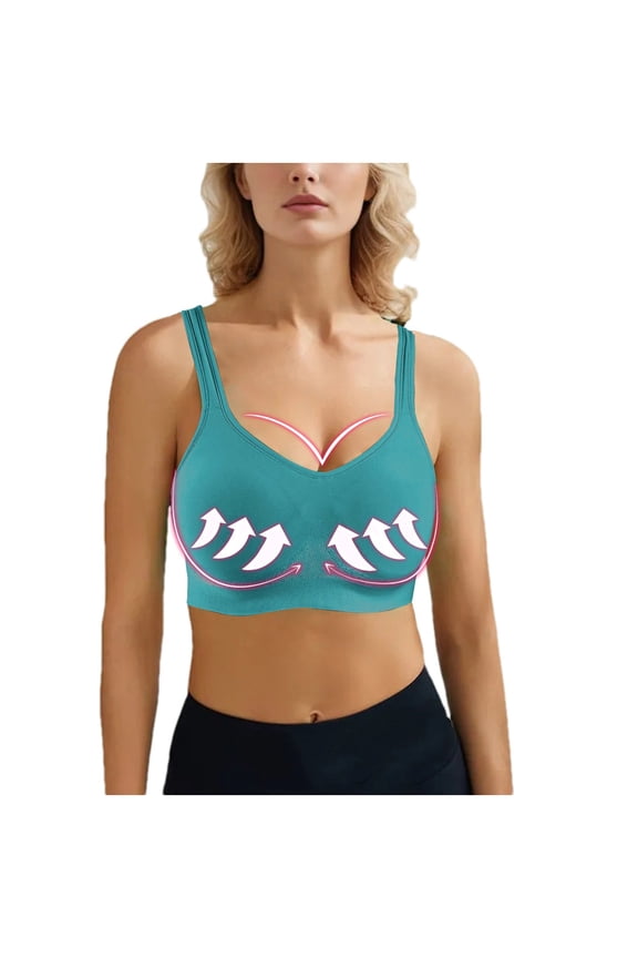 High Impact Sports Bras for Women Large Bust Plus Size No Underwire Comfortable Bra Breathable Gathering Push up Brassiere Brasieres Anchos De Espalda Y Levanta Busto