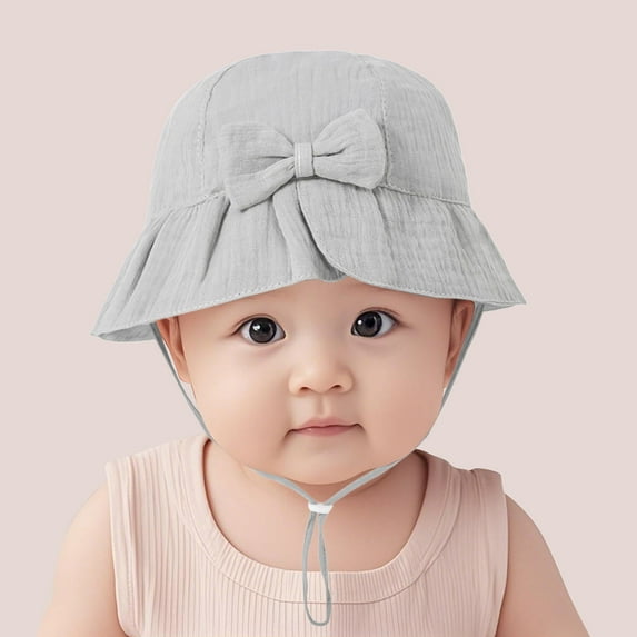 Mceream Kids Sun Hat for Girls Boys Cute Cotton Wide Brim Bucket Hat Adjustable Sun Protection Toddler Summer Beach Hats Cotton Cute Rabbit Ears Cap Outdoor
