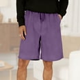 thumbnail image 1 of Mceream Mens Shorts Casual Golf Lightweight Baggy Sweat Shorts Casual Hem Drawstring Y2K Shorts Loose Fit Gym Shorts Summer Bermuda Loose Lounge Workout Athletic Shorts with Pockets Purple XL, 1 of 8