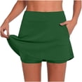 thumbnail image 1 of Mceream Skorts for Women with Pockets Plus Size High Waist Tummy Control Tennis Yoga Leggings Shorts Casual Athletic Tennis Mini Short Skirts Joggers Army Green M, 1 of 6