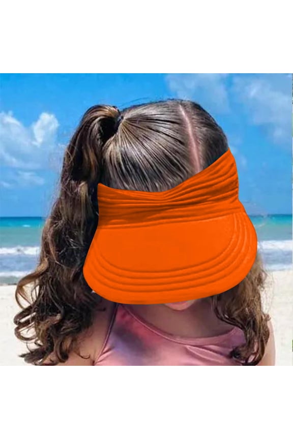 Sun Visor Hats for Girls Boys Adjustable Girls Tennis Hat Lightweight Quick Dry Summer Beach Running Golf Caps 3-7 Years