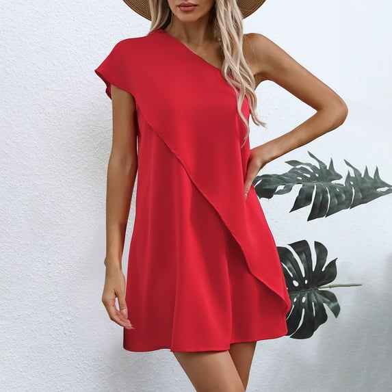 Mceream Sundresses for Women 2025 with Sleeves Plus Size 2025 Summer Dress V Neck A Line Dresses Crew Neck Sleeveless Sundresses Dress with Pockets Casual Floral Print Dresses Wedding Guest Dress