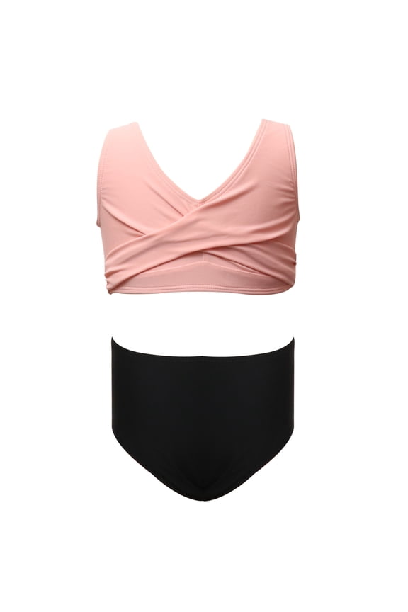Swim Suits for Teens Girls 2 Piece Bikini Cute Quick Dry Beach Sports Bathing Suit Adjustable Straps Padded Bathing Suits 3-13 Years