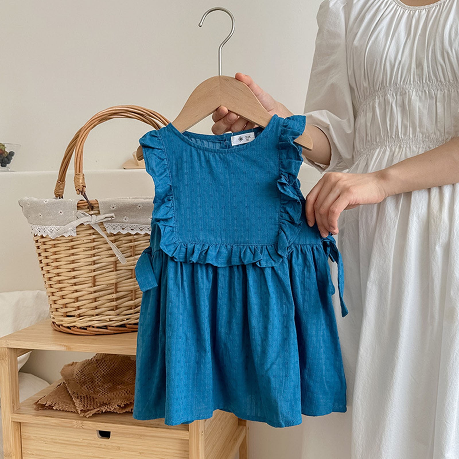 Mceream Toddler Girl Dresses Crewneck Cute Casual High Waist A Line Dresses Mesh High Low Sleeveless Dress Summer Dresses Party Plus Size Vestido 15 AñOs QuinceañEra