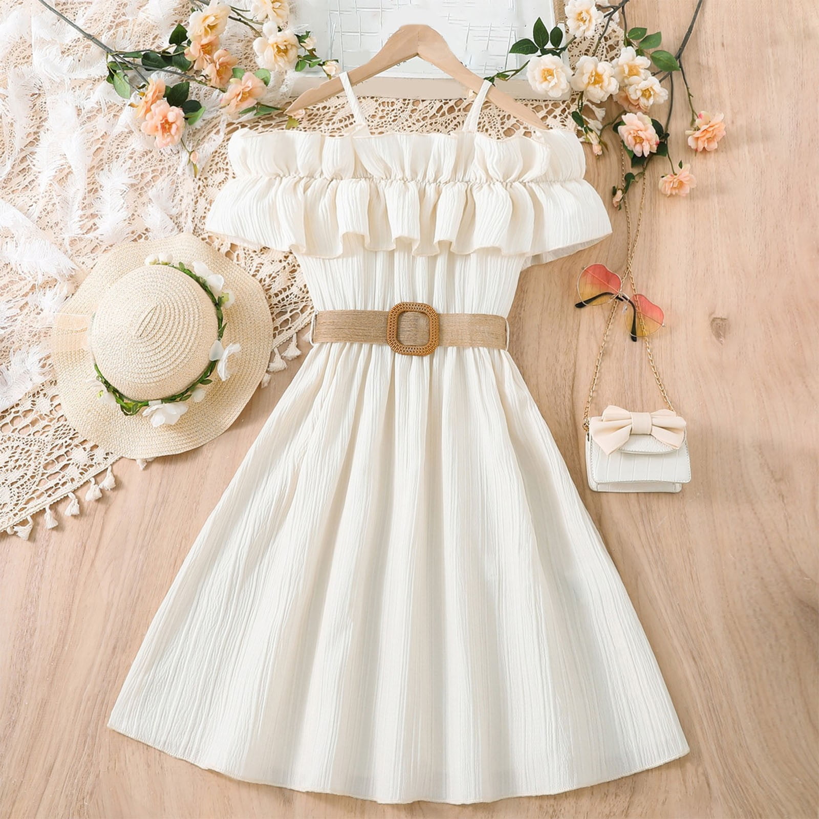 formal tween girl dresses Maqroz Tween Girls Dresses Casual Sequin Dress Sleeveless Dresses with Pockets formal Party Wedding Summer Summer Dresses Plus Size Vestidos Elegantes