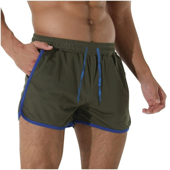 Mceream Volleyball Shorts Men Lightweight Running Breathable Basketball Shorts Casual Soft Solid Stretch Active Running Dance Dolphin Shorts Green S