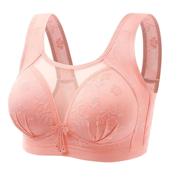 Mceream Women's Bras Plus Size Wireless Seamless Push up Bras Supportive Everyday Bra Full Coverage Plunge Bralettes Brassieres Para Mujer