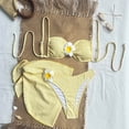 thumbnail image 1 of Mceream Women's Solid Color Two-Piece Bikini Set with Padded Bra Yellow M, 1 of 6