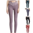 thumbnail image 1 of Mceream Womens High Waisted Leggings Compression Compression Running Pants Butt Lift High Waisted Crossover Tummy Control No See-Through Yoga Pants Pink S, 1 of 4