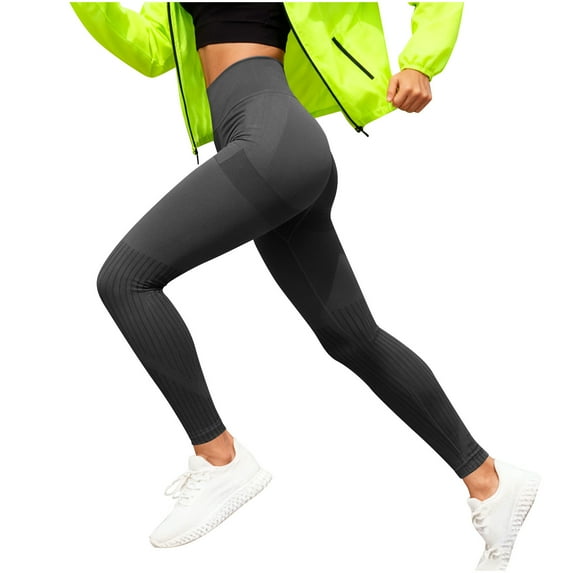 Mceream Womens High Waisted Leggings Compression Compression Running Pants Butt Lift High Waisted Tummy Control No See-Through Yoga Pants Workout Running Leggings Gray L