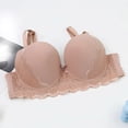 thumbnail image 1 of Mceream Womens No Wire Bras Full Support Plus Size Push up Bra Wireless T-Shirt Lace Bras No Underwire Plunge Bralette V Neck Longline Bra Brasieres Para Mujer, 1 of 4