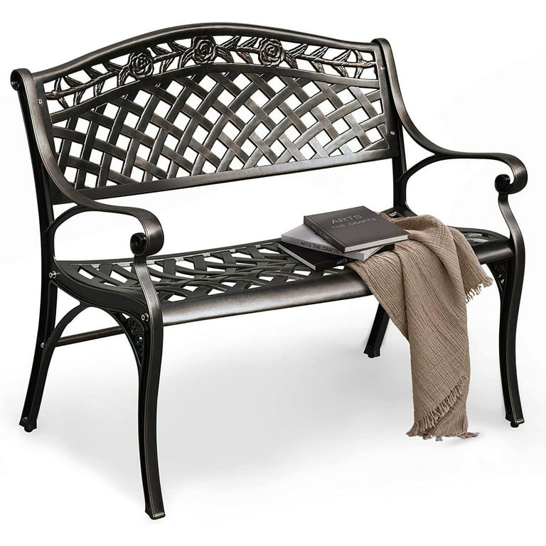 Cast aluminum park bench sale