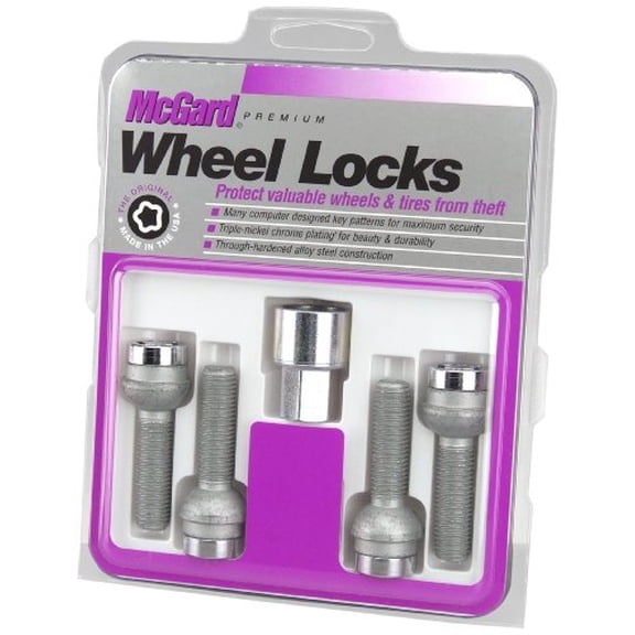 Mcgard 28174 Chrome Radius Seat Style Wheel Lock Bolts (M14 X 1.5 Thread Size) Fits select: 2009-2017 MERCEDES-BENZ E, 2009-2017 MERCEDES-BENZ C