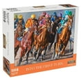 thumbnail image 1 of Mchezo 1000 Piece Jigsaw Puzzle: "Into the First Turn" Horse Racing Themed Kentucky Puzzle, 1 of 5