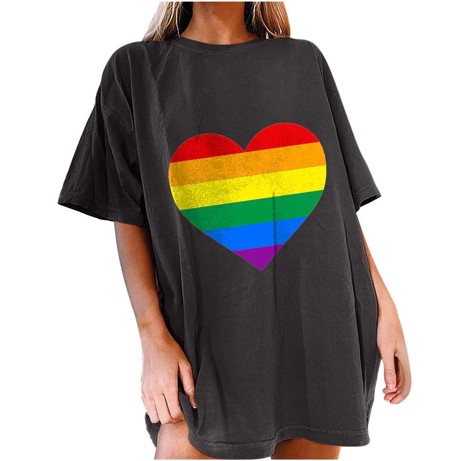 Lgbt Pride Shirt Rainbow Flag Heart Love T-Shirt Lgbt Pride Shirt Rainbow Flag Heart Love T-Shirt