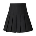 thumbnail image 1 of Mchoice Girls Women High Waisted Plain Pleated Skirt Skater Tennis School Uniforms A-line Mini Skirt Lining Shorts, 1 of 5