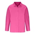 thumbnail image 1 of Mchoice Long Sleeve Shirts for Women Cardigan Candy Color Loose Casual Turndown Collar Blouse Tops, 1 of 6