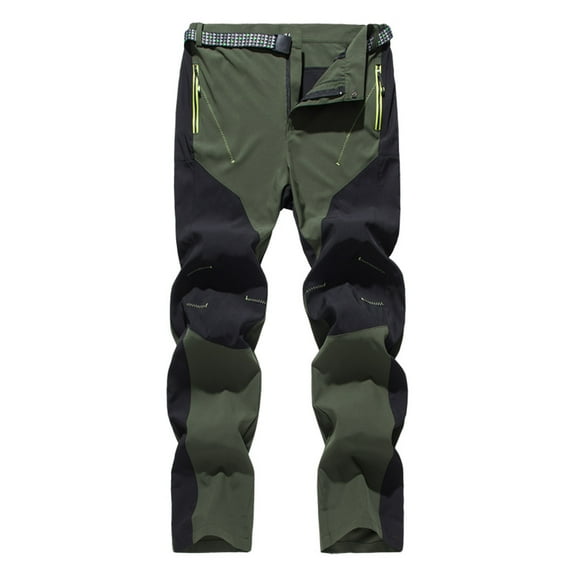 Mchoice Men's Pants Contrast Color Sprint Pants Fall Stretch Breathable Outdoor Sports Hiking Pants Long Pants Trousers with Pockets