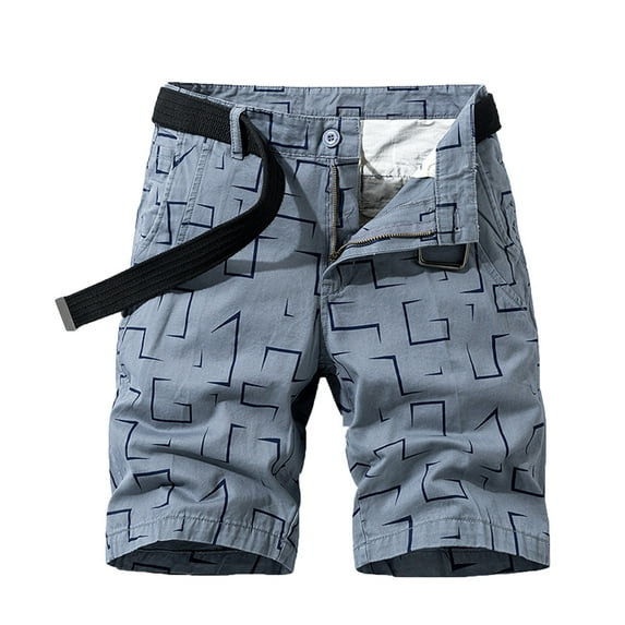 Mchoice Men's Shorts Directional Sign Work Shorts Mid-waist Shorts Multi-pocket Five-piece Casual Pants