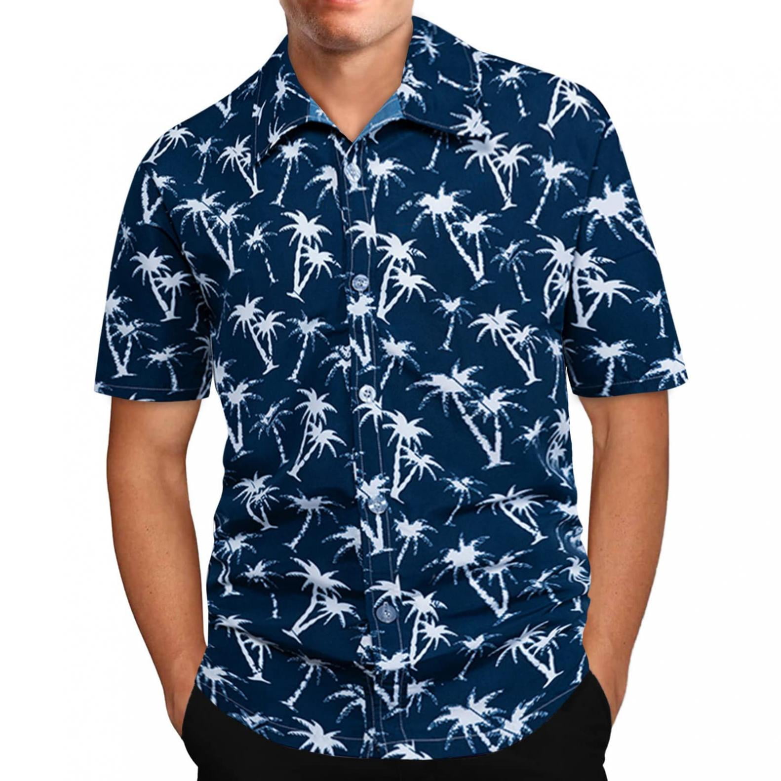 Mchoice Mens Summer Tropical Shirts Short Sleeve Button Down Aloha ...