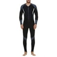thumbnail image 1 of Mchoice Mens Swim Trunks Stretch Full Body Wetsuit Surf Swimsuit Jumpsuit Slim Sports One-Piece Zipper Bathing Suits, 1 of 6