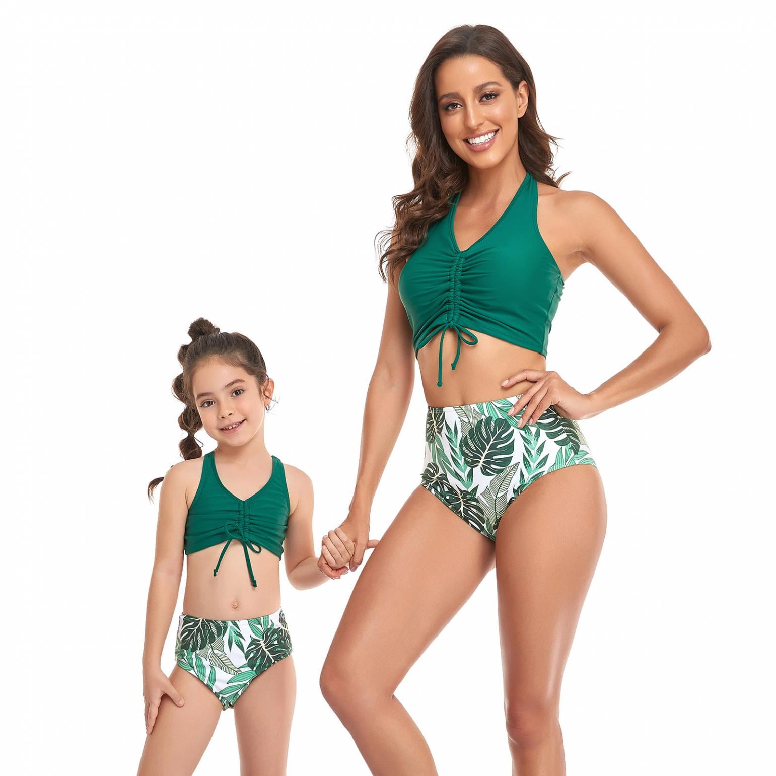 Mchoice Mother and Daughter Swimsuit Family Matching Bikini Set Girls Swimwear Two Piece Swimsuit for Mommy and Me Family Matching Swimsuit on Clearance Walmart