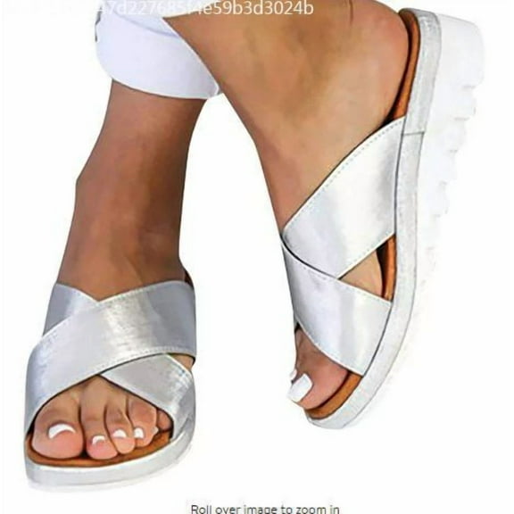 Mchoice Sandals for Women Wide Width,2025 Comfy Sandal Shoes Comfortable Ladies Shoes Summer Beach Travel Flip Flops