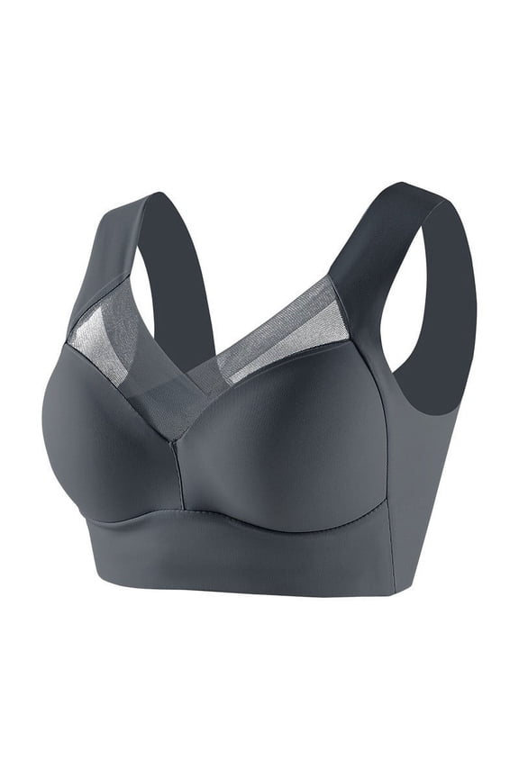 Mchoice Sports Bras for Women Mesh Gathered Plus Size Bra Yoga Hollow Out Exercise and Offers Back Support Everyday Underwear