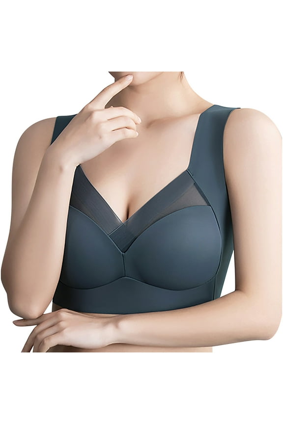 Mchoice Sports Bras for Women Mesh Gathered Plus Size Bra Yoga Hollow Out Exercise and Offers Back Support Everyday Underwear