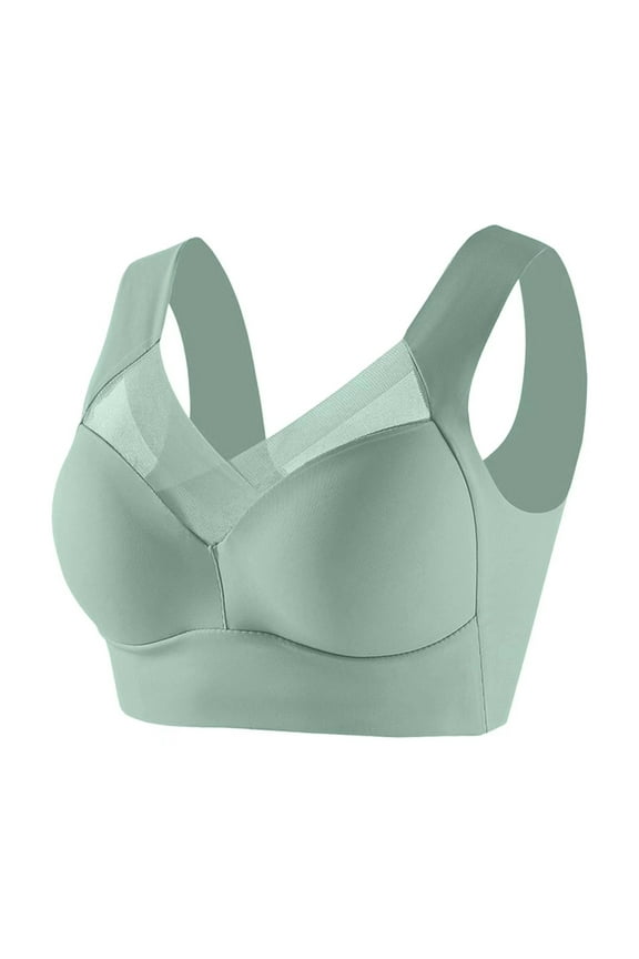 Mchoice Sports Bras for Women Mesh Gathered Plus Size Bra Yoga Hollow Out Exercise and Offers Back Support Everyday Underwear