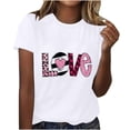 thumbnail image 1 of Mchoice Summer Tops for Women 2025 Trendy Fashion Graphic Printing White Shirts Harajuku Round Neck Loose Blouse Tees, 1 of 7