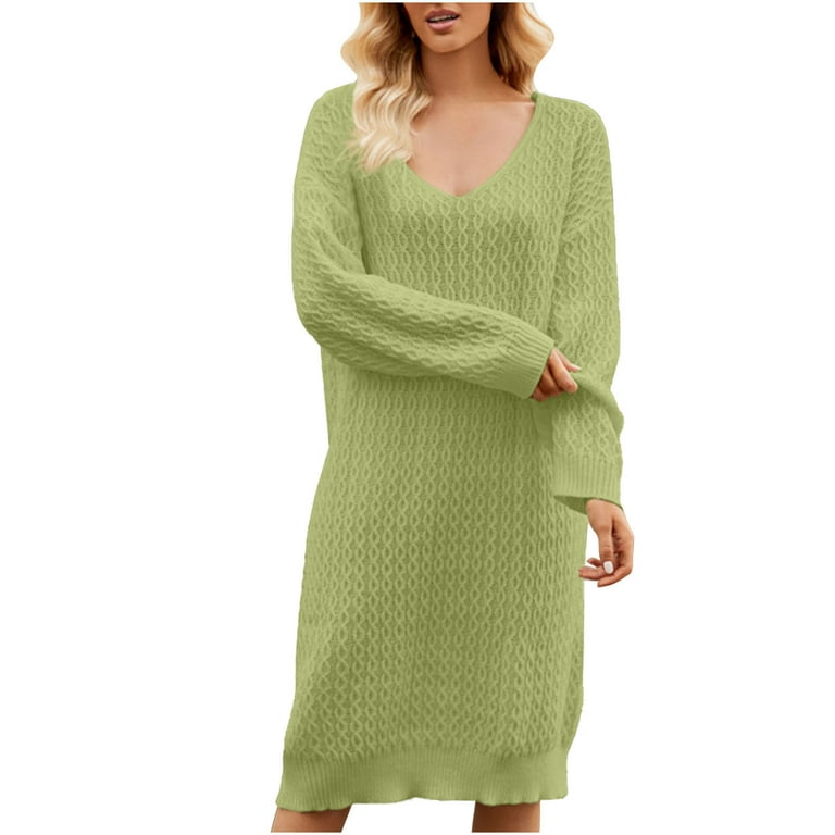 Solid Color V-Neck Long-Sleeved Sweater Solid Color V-Neck Long-Sleeved Sweater