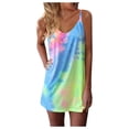 thumbnail image 1 of Mchoice T-Shirt Tops Blouse Women's Daily O Neck Sleeveless T Shirt Dress Tie-dye Print Tank Mini Dress on Clearance, 1 of 5
