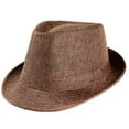 thumbnail image 1 of Mchoice Unisex Trilby Gangster Cap Summer Sun Hat Fedora Hat Straw Hat Band Sunhat for Men and Women, 1 of 2
