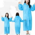 thumbnail image 1 of Bouanq Women's Outdoor Travel Fashion Adult Raincoat Thick Transparent EVC Raincoat, 1 of 3