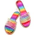 thumbnail image 1 of Mchoice Womens Glitter Bling Fancy Slide Flat Low Wedge Casual Fashion Sandals Shoes on Clearance, 1 of 5