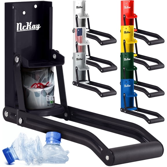 Mckay Aluminum Can Crusher Wall Mounted, 16oz Heavy-Duty Smasher for Soda, Beer, and Seltzer Cans for Memorial Day