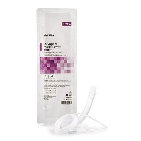 Mckesson Laryngeal Mask Adult User Size 4 Clear PVC Sterile Disposable, 1 Each - 159-004