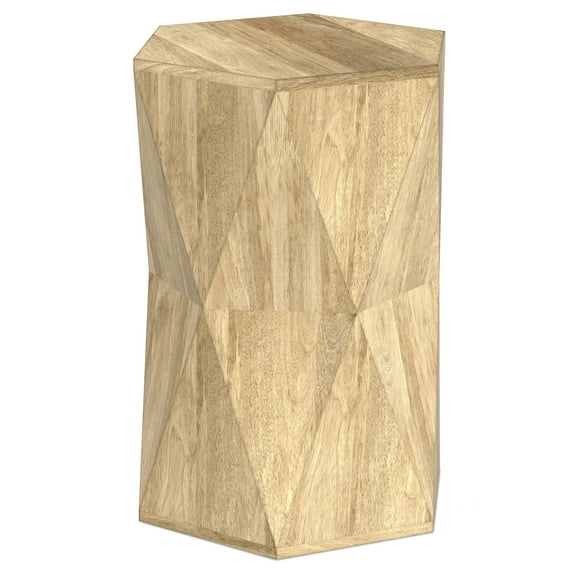 Mckinley 16 inch Wide Solid Wood Contemporary End Table in Natural, Assembled