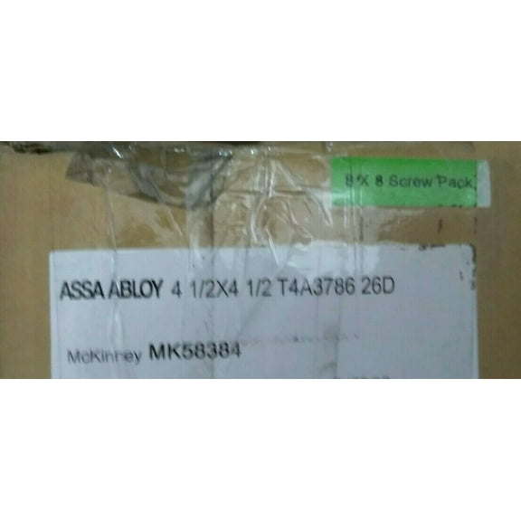 Mckinney Assa Abloy 3 Hinges 4 1/2 X 4 1/2 T4A3786 26D 5 Knuckle Ball Bearing